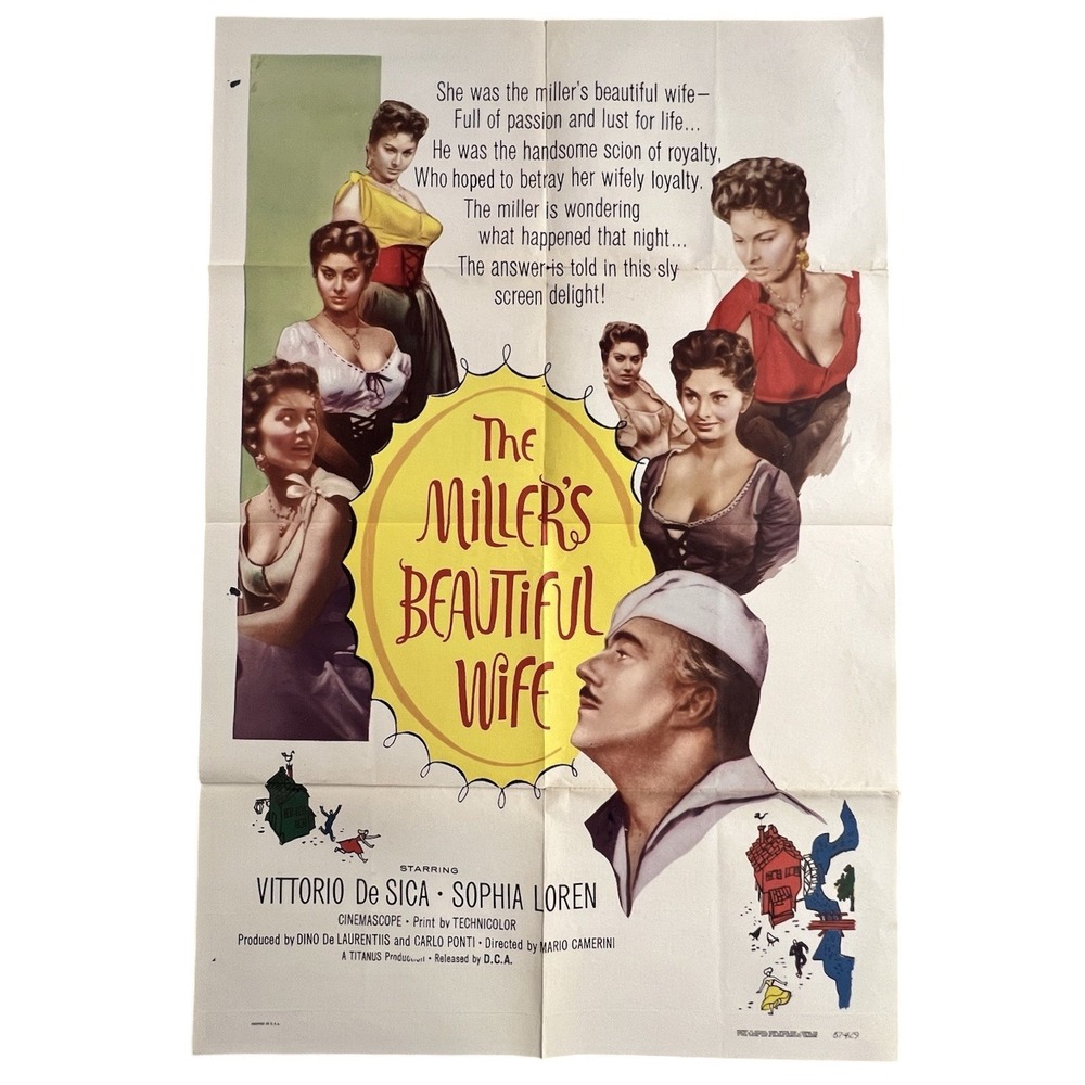 The Miller's Beautiful Wife 1957 1 Sheet Original Movie Poster 27 x 41